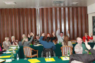 Image of participants on the training of monitoring, held in Sarajevo on 10 and 11 March 2015.